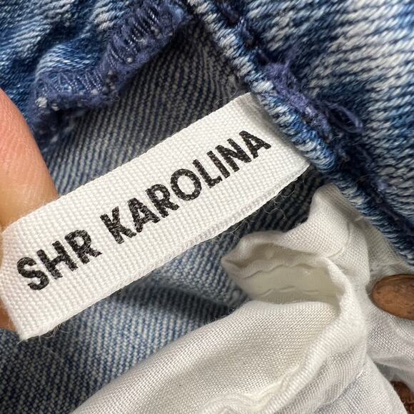 Revolve GRLFRND Karolina High Rise Straight Crop Raw Hem Jeans Size 24 - Picture 7 of 13